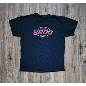 Vintage KROQ Shirt Mens Large Black World Famous 106.7 FM Radio Tee LA Promo Y2K